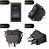 Hoypeyfiy 4/6 Pin Jack Rocker Switch,Momentary Automatic Reset Reverse Polarity