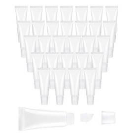 BARRU Empty Tubes Lip Gloss Tubes Empty Refillable Tubes Clear Cosmetic Container for Shampoo, Shower Gel, Lip Gloss, Lip Balm, Lotion, Body Lotion 15 ml, Pack of 30