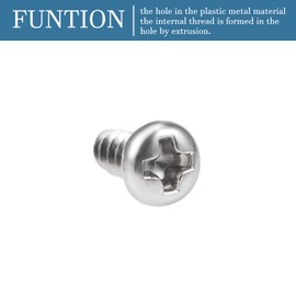 QUARKZMAN 3 x 8 mm Self-Tapping Screws x 50 Pieces Stainless Steel Cross Head Pan Self-Tapping Screws for Wood Drywall Plastic [Silver Grey]