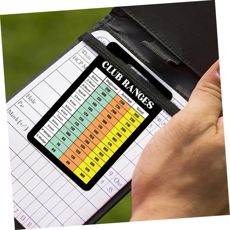 SUPVOX 12 Sheet Golf Scorecards and Distance Charts Durable Scorekeeping