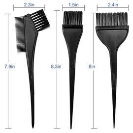 Moonmini Moonmini Hair Dye Color Brush and Bowl Set, 4Pcs Color Bowl Brushes Tool Mixing Bowl Kit Tint Comb for Hair Tint Dying Coloring Applicator