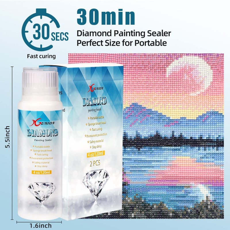 Xgunion Diamond Painting Sealer 2 Pack 240Ml 5D Diamond Painting