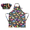 Xinstroe Kids Apron and Chef Hat Dinosaur Apron with Pocket
