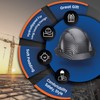 Acerpal Full Brim Vented Grey Silver Classic Carbon Fiber Design