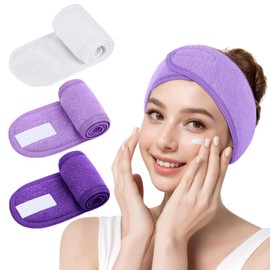 LADES Face Washing Skincare Headband - Terry Cloth Adjustable Face Wash Headbands for Make Up,Spa Faicla Mask