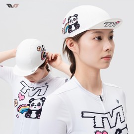 ROCKBROS Cycling Cap Bike Cap for Women with Sun Visor Cooling Skull Cap Helmet Liner Sun Protection Running Hat,Digital White