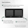 Vent Systems 20x10cm Air Vent Covers - Black - Metal