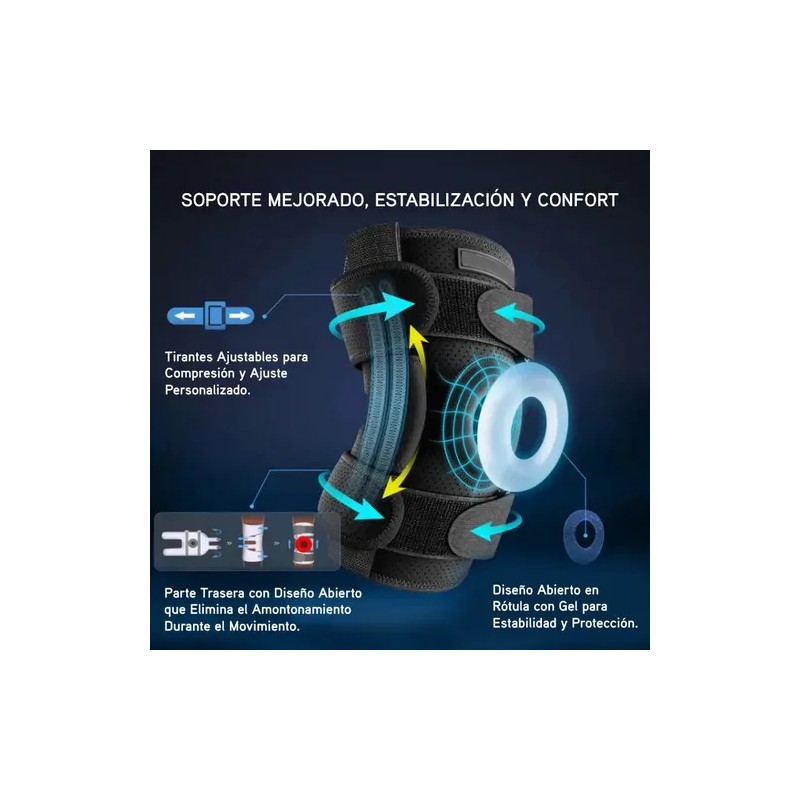 Rodillera Deportiva Gym Elástica Con Gel En Rótula 5069