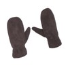Harrys-Collection Men's Lambskin Mittens with Elastic Band, dark brown