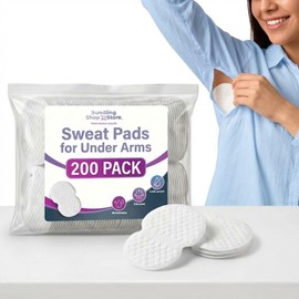 Sweat Pads for Under Arms-200 Pack (100 Pairs) Invisible Adhesive Underarm Pads, Breathable & Seamless Sweat Absorbing Guards, Disposable Clothing Protectors for Women & Men