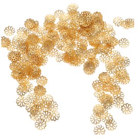 Operitacx 1000pcs Beaded Spacer Beads Spinner Cord Macrame Beading Kits Earring Loops for Jewelry Making Bead Caps Hooks Bracelets Chain Rings Tour Silver ERAS Vintage Jewelry Golden Iron