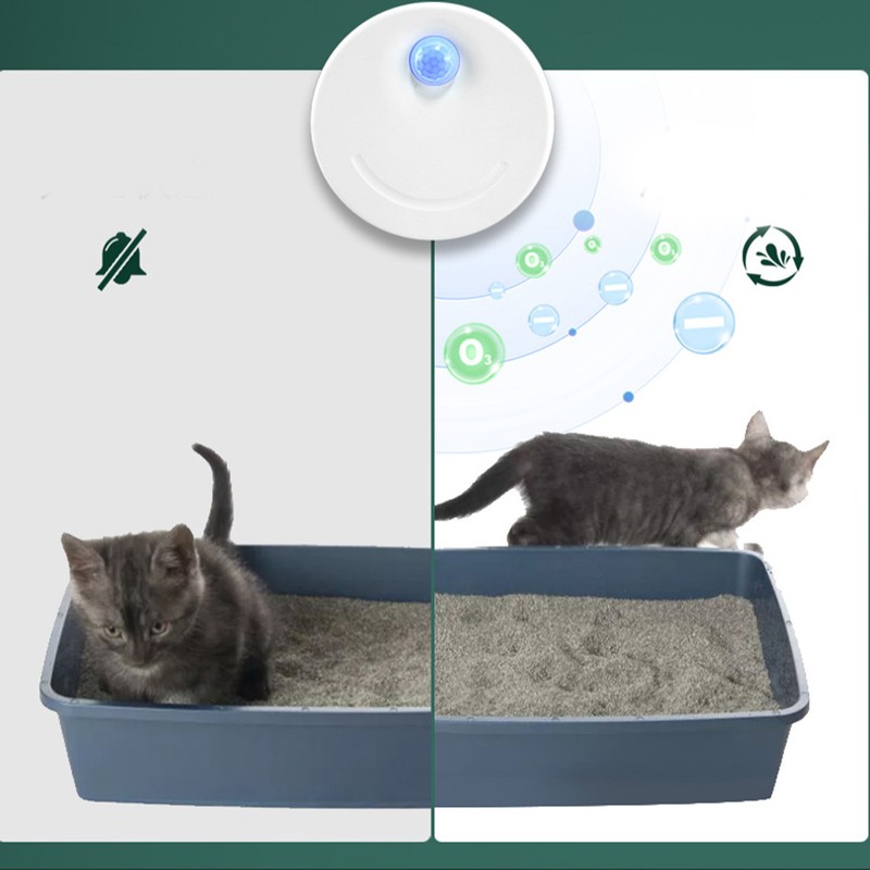Negative Ion Cat Litter Deodorizer White Intelligent Odor Remover for