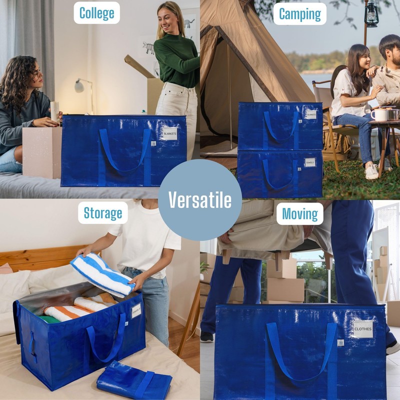 VENO 16 Pack Extra Large Moving Bags with Zippers &