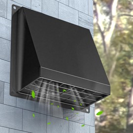 Ventilation Grille 100 mm, Weather Protection Grille with Integrated Backflow Flap, Ventilation Grille, Stainless Steel Exhaust Air Grille for Wall Connection, Exhaust Air for Pipe, Wall Connection