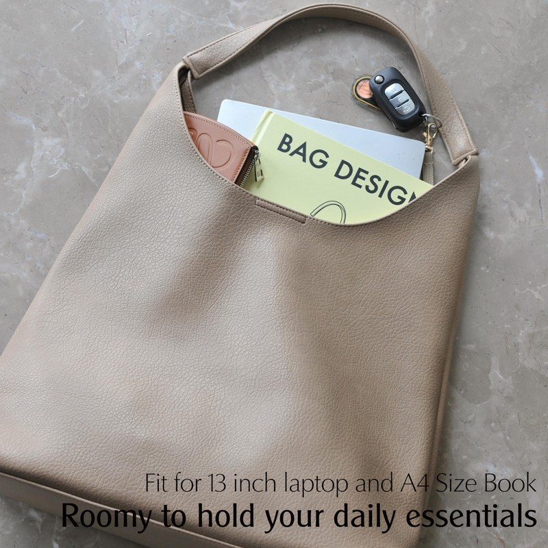 Hobo Bags for Women Soft Vegan Leather Shoulder Handbag Slouchy