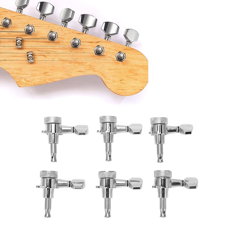 6 Set Tuning Pegs Electric Guitar Machine Heads Tuners Parts