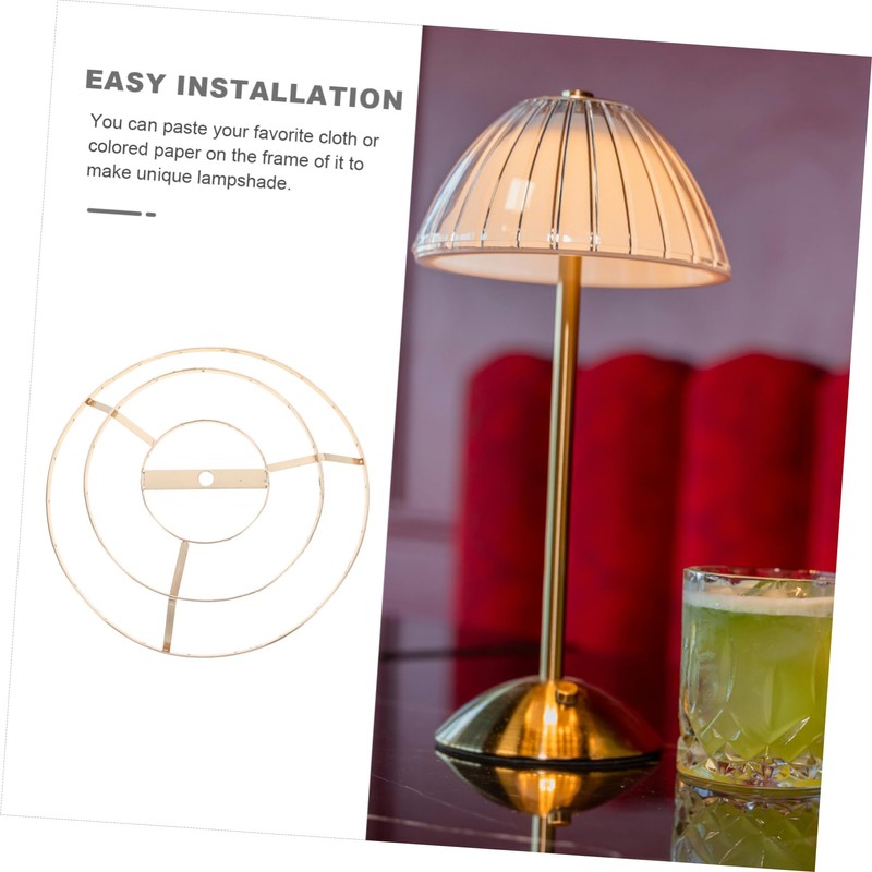 WHAMVOX Metal Lampshade Frames DIY Table Lampshade Frames Stable Lampshade
