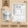 Talented Kitchen Silver Magnetic Spice Jars for Refrigerator (3 oz)