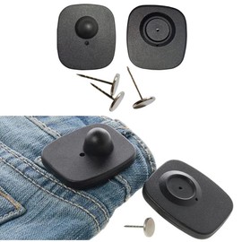 100pcs Retail EAS 8.2MHz Hard Tag RF Square Retail Tags for Garment Supermarket