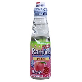 Sangaria Ramune, 6.76 Fluid Ounce (Peach, 6 Bottles)