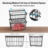 iSPECLE Deep Freezer Organizer Bins - 3 Pack Large Freezer