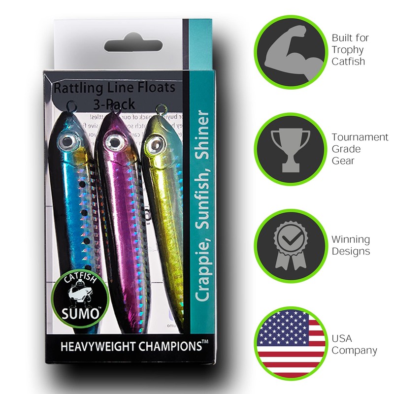 Catfish Rattling Line Float Lure for Catfishing, Demon Dragon Style