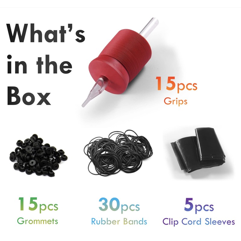 BEZTAT 1.25 Inch Ultra Premium Red Soft Silicone Grip w/Long