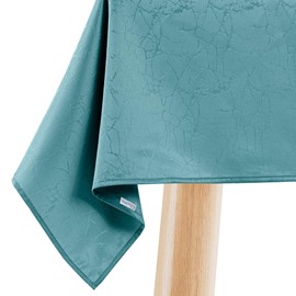 Filumi Tablecloth 120 x 180 cm Blue Washable for Indoor Outdoor Marble Pattern Manil