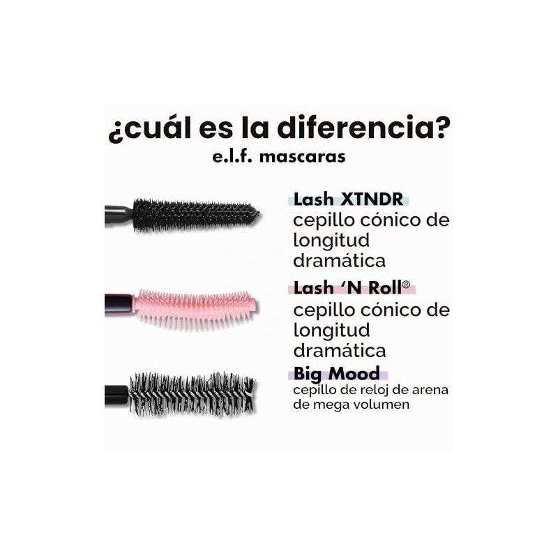 e.l.f. Cosmetics Lash XTNDR Máscara de Pestañas Alargadora Negro Suave
