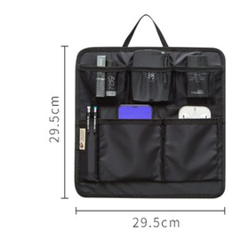 Fdit Backpack Insert Storage Bag Multi Item Finishing Portable Nylon Black (Black)