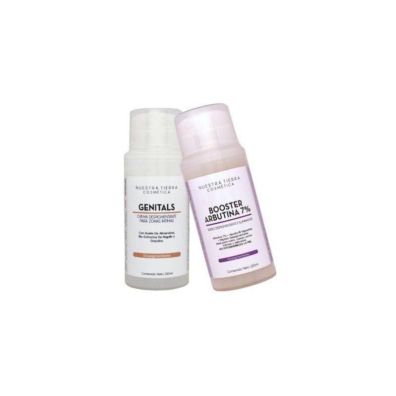 Nuestra Tierra Cosmética Kit Despigmentante para Zonas Íntimas, Crema Genitals