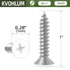 100 PCS #6 x 1 White Head Sheet Metal Screws,