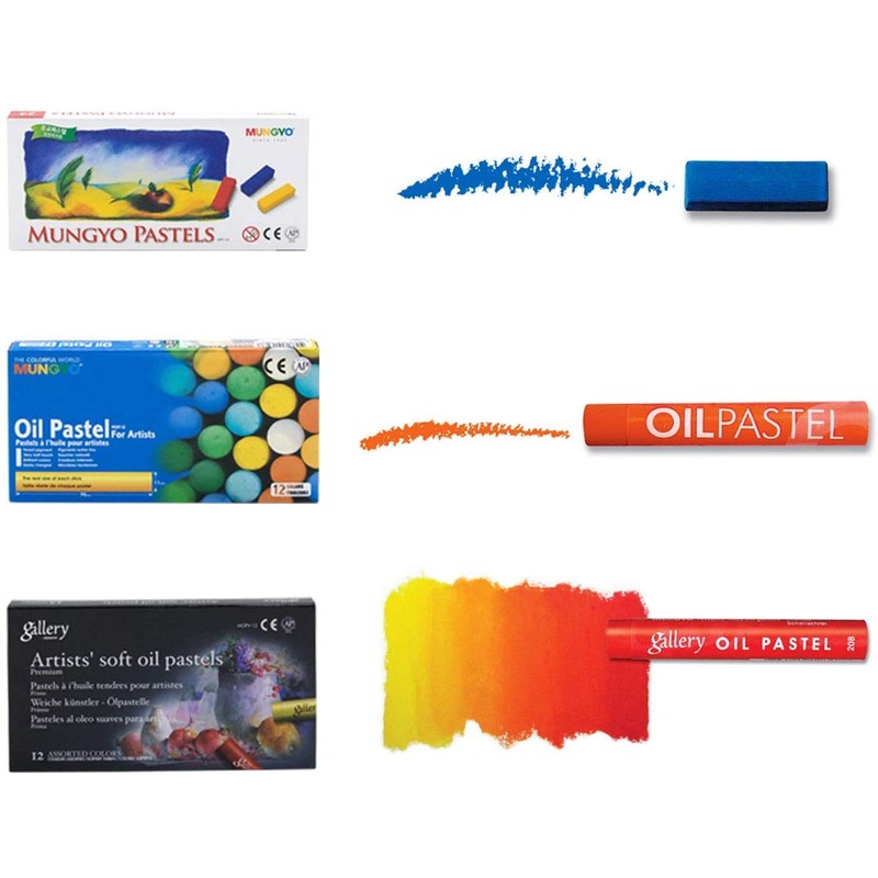 MUNGYO Gallery Professional 72-Color Soft Oil Pastel Set | Superior