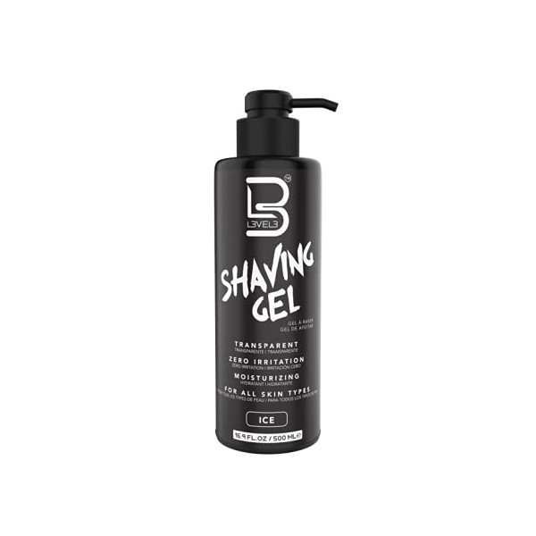 Level 3 Shaving Gel - Straight Razor Shave Gel - Non-Irritating - Refreshing Smell L3 - No Hot Towel Necessary - Level Three Razor Gel (Ice)