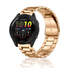 ToVioc 22 mm Bracelet Compatible with Garmin Forerunner 265/255/255 Music, Men's & Women's Stainless Steel Replacement Strap for Garmin Venu 3 (45 mm)/vivoactive 4/Venu 2/GarminActive