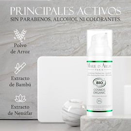 Tratamiento Matificante Día | Natural Orgánico Vegano Para Piel Mixta Unifica El Tono Controla Brillo Antiedad Con Polvo De Arroz Bambú Y Soja Hidratante Facial Skincare Hombre Mujer | Marie D'Argan