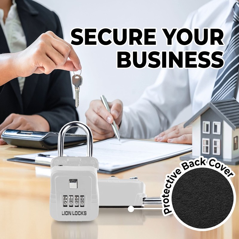Lion Locks 1500 Key Lock Box with Code, Lockbox for