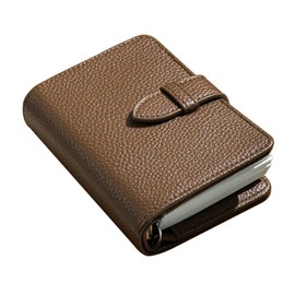 TVETE M5 Notepad, M5 Personal Organizer, 40 Blank Papers, Vintage Diary, Business Planner, Lightweight, Soft Leather, Card Storage, Vintage Design, Notebook, Business Office with Pocket Notepad