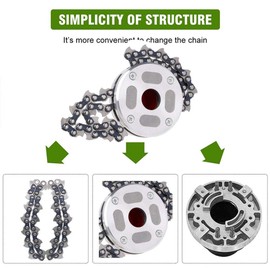 65Mn Trimmer Head Coil Chain Lines Brush Cutter Weed Eater Grass Replacement Attachment 1 inch/25.4mm Mounting Hole Universal fit for Gas Trimmers Lawnmower(Black)ush cutter used for fine wire trimmer weeder head Rust removal