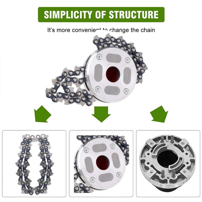 65Mn Trimmer Head Coil Chain Lines Brush Cutter Weed Eater