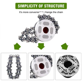 65Mn Trimmer Head Coil Chain Lines Brush Cutter Weed Eater Grass Replacement Attachment 1 inch/25.4mm Mounting Hole Universal fit for Gas Trimmers Lawnmower(Black)ush cutter used for fine wire trimmer weeder head Rust removal