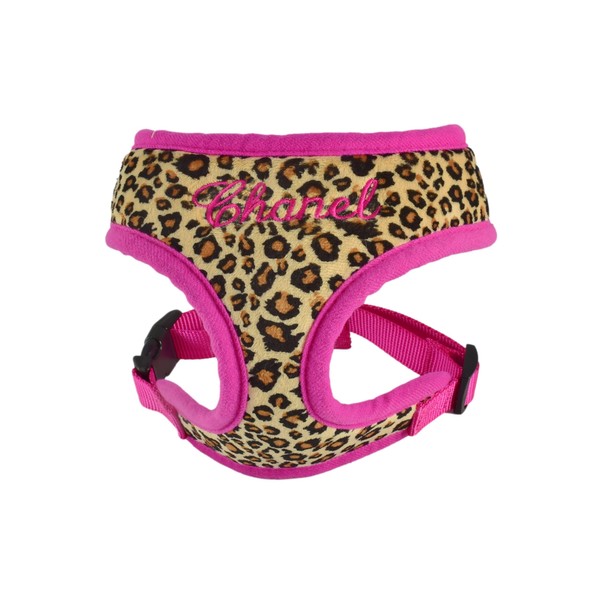 Leopard Dog Harness and Leash Option, Personalized Dog Harness with