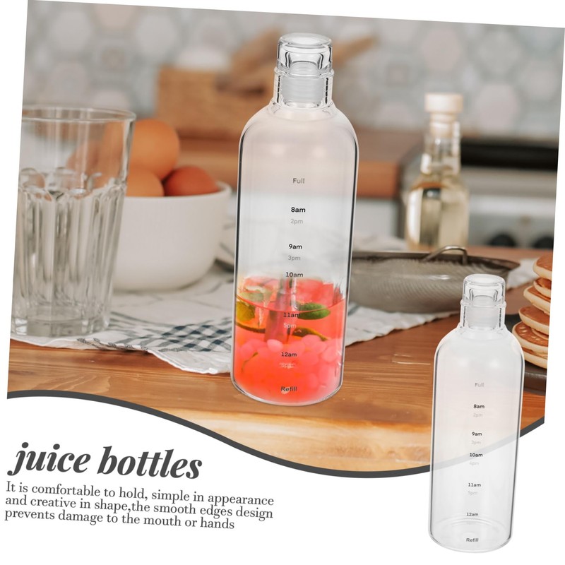 Mikinona Large Capacity Clear Plastic Water Bottle with Scale Hydration