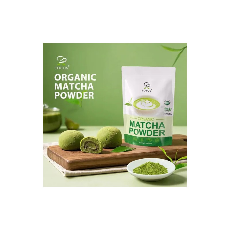 Polvo De Matcha Orgánico Para Lattes Y Hornear 57g