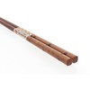 Chopsticks Pair Wood Craft Polka Dot Wood (Natural Wood) Tip,