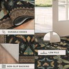 Black Washable Insect Area Rugs 8x10 - Bug, Dragonfly, Bee,