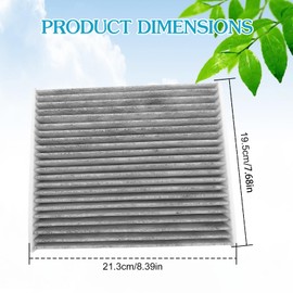 2PCS Fresh Breeze Cabin Air Filter Replacement, for Car Passenger Compartment w/Arm and Hammer Baking Soda, CF10285 for Toyota Lexus Scion Camry Corolla Cabin Filter, white
