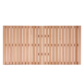 bingaai Cedar Wood Bath Mat 48 × 23.6 in, Wooden Bath Mats, Cedar Wood Shower Mat, Shower Stall Mat Non-Slip for Bathroom Bathtub Spa Sauna Garden Home, Wooden Floor Mat Large for Indoor and Outdoor