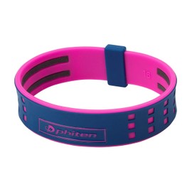 Phiten 0319TG806226 RAKUWA Breath S DUO Bracelet, Navy/Pink, 7.1 inches (18 cm)