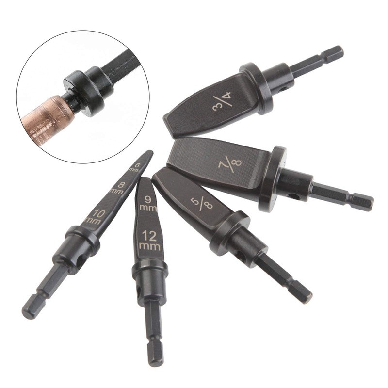 VideoPUP 5pcs Swaging Tool Drill Bit Set,Metric Pipe Expander Metric